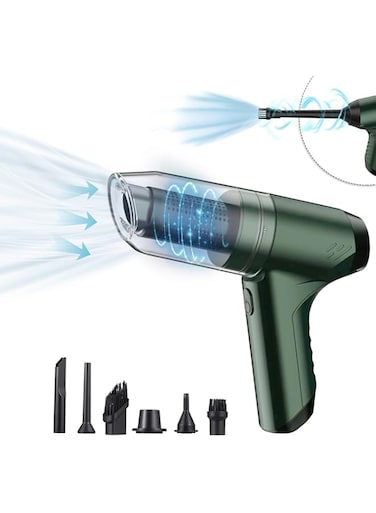 Handheld Vacuum Cordless 19000Pa Powerful Suction and Blowing 3 in 1 Dust Buster Air Blower and Hand Pump Vacuum Cleaner 120W High Power Wet and Dry Brushless Cleaner Rechargeable for Office Car