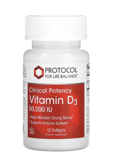 Clinical Potency, Vitamin D3, 50,000 IU, 12 Softgels
