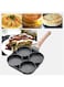 VUCATIN 4-Cup Fried Egg Frying Pan,Nonstick Frying Pan,Omelette Egg Burger,Fried Egg Pot Pancake Pan Kitchen Cooking Tool,Breakfast Griddle Egg Pan Cooking Pot No Oil-smoke (Wooden handle)