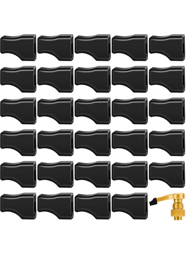 Zhehao 30 Pcs Coffee Syrup Pump Tip Cap Covers Pourer Cap Syrup Covers Black Rubber Caps Fits for Syrup Pump, Pour Dispenser, Oil Liquor Bottle, Keep Syrup Sugar Condiments Olive Clean Preserved