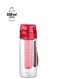 Fruit Infuser Water Bottle with Full Length Infusion Rod and Flip Lid Portable Juice Bottle (Red, 500ml)