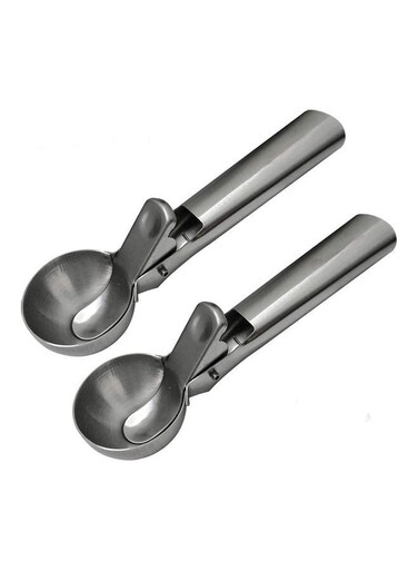2 Pack Ice Cream Scoop silver 190grams
