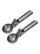 2 Pack Ice Cream Scoop silver 190grams