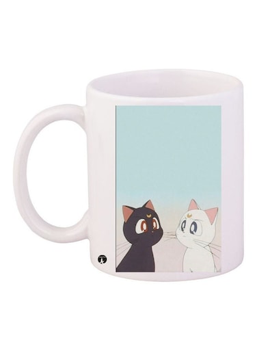Printed Ceramic Coffee Mug Multicolour