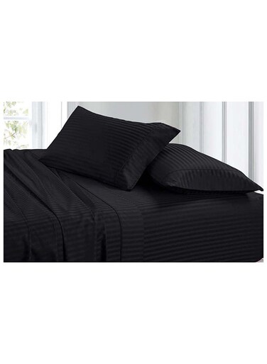 COLLECTION DARK GREY Single Flat Sheet with Single Pillow Case 160x240 cm