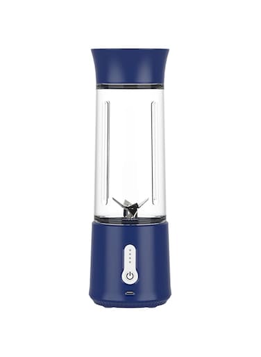 Vortex A7-Blue BPA free FDA CE Rohs FCC compliant PCTG food grade rechargeable Six stainless steel blades switch lock 500ml single smoothies fruit juice fast blending time portable blender(Blue)
