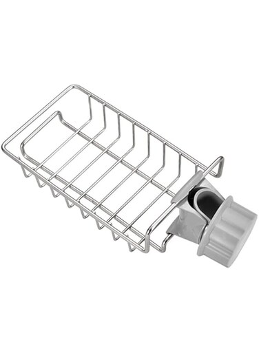 Phomnd Kitchen Sponge Holder【Cheap-Stock-Clear】 Holder Brush Soap Organizer Faucet Storage Rack Sink Caddy Shower Tray Stainless Steel Drainer Shelf