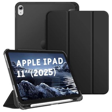 ZOOMEE Case for iPad (A16) 11th Generation 11 Inch (2025), iPad 10th Generation 10.9 Inch (2022) - Ultra Slim Cover with Matte Back Shell Built-in Pencil Holder, Auto Wake Sleep