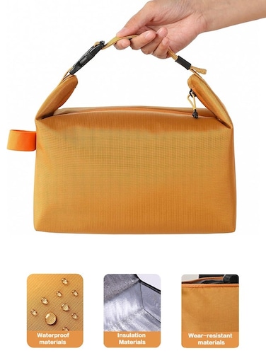 Life Lunch Bag for Women &amp; Men Fresh Keep Lunch Box, Small Leakproof Cooler Bag Food Lunch Containers High Capacity Reusable Lunch Tote Bags for Work, Office, Picnic, Travel (Yellow)