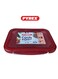 Cook&amp;Go 0.8L Rectangle Storage Dish with Airtight Lid - Versatile Freezer-to-Oven Solution Red 0.8Liters