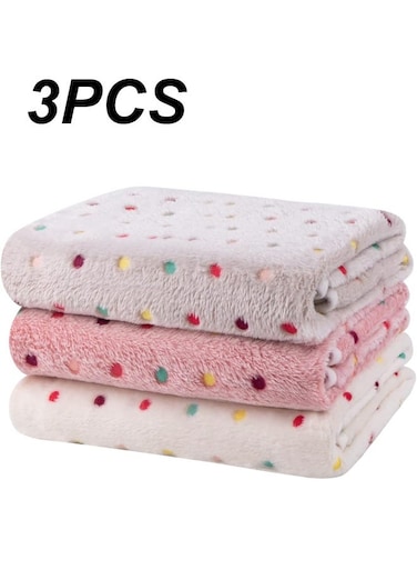 Pack Pet Blankets, Soft Fluffy Fleece Pet Blanket Warm Sleep Mat Print Design Puppy Kitten Throw Blanket Doggy Mat, Blanket for Dogs