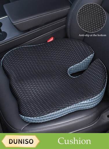 Seat Cushion&iuml;&frac14;&OElig;Memory Foam Office Non Slip Chair Cushion,Multi Functional Waist Protection Cushion,Moisture Absorption and Breathability&iuml;&frac14;&OElig;Available in All Seasons&iuml;&frac14;&OElig;for Office&atilde;&euro;Car,Relief Back&atilde;&euro;Hip&atilde;&euro;Sciatica Pain,44*44*14CM