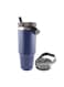 Insulated Travel Cup with Handle, Stainless Steel Double Wall Vacuum Tumbler with Straw &amp; Lids Reusable Water Bottle Trave for Water Iced Tea Coffee (Navy Blue, 900ML)