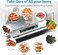 INKBIRD Vacuum Sealer Machines,80kpa one-touch Automatic food preserving machine with sealer Bags storage and built-in cutter,vacuum packer machine for Sous Vide Cooking Dry &amp; Moist Food Modes
