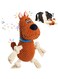 Petcronies Dog Toys, Dog Plush Toy for Boredom for Large Breed, Fun Squeaky Dog Toys with Crinkle Paper, Dog Chew Toys for Puppy, Small, Middle, Large Dogs (Dog-brown)