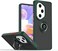 Honor 300 Pro Case Cover Metal Ring Holder Grip Kickstand Car Magnetic Mount Shockproof Matte Hard Back Bumper Case for Honor 300 Pro Green