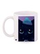 Cartoon Cat Printed Coffee Mug White/Blue/Violet