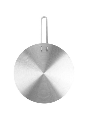 KASTWAVE Heat Diffuser Induction Plate, 24cm Stainless Steel Induction Adapter Plate Durable Induction Hob Heat Diffuser with Handle for Induction Cooker, Gas Cooker, Electric Cooker, Ceramic Pot