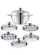 Gen-Z Stainless Steel Multi Kadai, 19 cm   Multipurpose Steamer Pot with Plates   3 Layer Thick Bottom   Induction Base