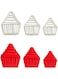 6PCS Cup Cake Shape Cookies Fondant Clay and Dough Cutter with Imprint Draw Paint Stencil Sugar Craft Tool Cake Decoration Kids Educational Toys