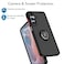 Muzz Samsung Galaxy S24 FE Case Cover Metal Ring Holder Grip Kickstand Car Magnetic Mount Shockproof Matte Hard Back Bumper Case for Samsung Galaxy S24 FE 2024 (Black)