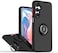 Muzz Samsung Galaxy S24 FE Case Cover Metal Ring Holder Grip Kickstand Car Magnetic Mount Shockproof Matte Hard Back Bumper Case for Samsung Galaxy S24 FE 2024 (Black)