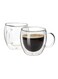 Double Wall Glass Cup Set Clear 240ml