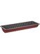 Tognana Porcellane W444132GGBo Pound Cake Mould 1Pc (S) Molde (Pound Mould, Rectangular, Fluted Surface, Grey, Red, Carbon Steel, Italy)