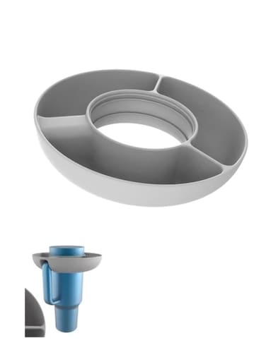 Silicone Cup Snack Tray Snack Bowl for Stanley 40 oz Tumbler, Snack Tray, Reusable Snack Ring for Stanley Insulated Cup Accessories