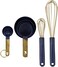 Wilton Kitchen Utensils Mix and Measure Set 10-Pieces, Navy Blue/Gold