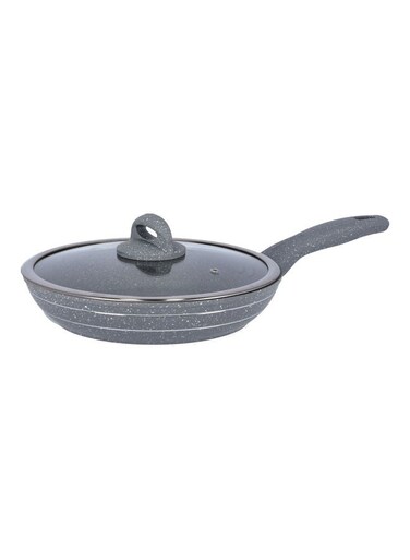 28Cm Smart Granite Series Frypan Forged Aluminium Body Durable Granite Coating 5 Layer Constructions Tempered Glass Multi Color Multi Color 28Cmcm