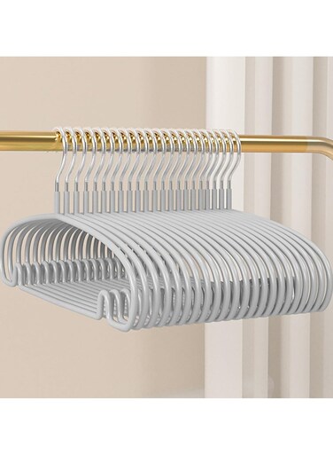 Non Slip Hangers Suit Hangers 10 Pack Ultra Thin Space Saving Clothes Hangers with No Shoulder Bump Design for Coats Jackets Pants Dress Clothe Grey 10 Pack.
