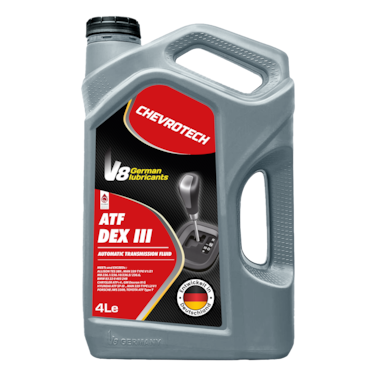 V8 German Lubricant, ATF DEX III (3) Premium Automatic Transmission Fluid &amp; Gear Oil - Ensures Smooth Shifting, Superior Lubrication, and Enhanced Performance, 4L
