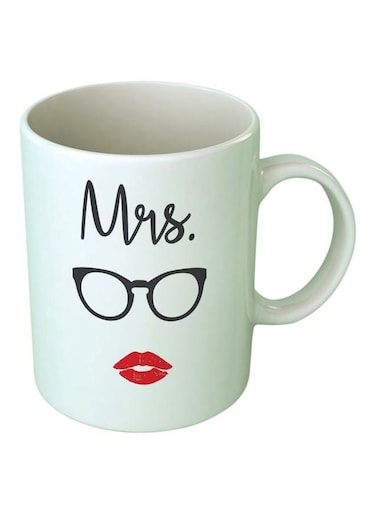 Mrs. Printed Coffee Mug White/Black/Red