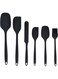 Silicone Spatula Set, 6 Pieces Food Grade Kitchen Utensils with Silicone Brush Heat Resistant BPA-free Rubber Spatula for Scraping, Baking, Cooking, Mixing