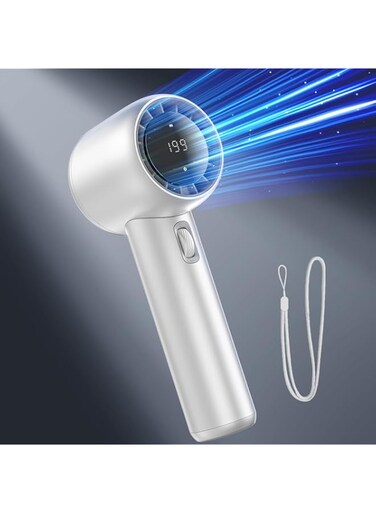 Pikengenus Portable Handheld Fan - High Speeds 14500RPM Mini Turbo Handheld Fans with Digital, USB Rechargeable Battery Powered Personal Fan, Gifts for Men/Women, Travel/Camping Essentials