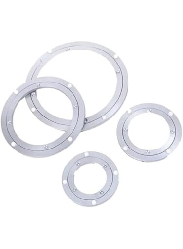 KNP Aluminum Revolving Ring for Table, Drawer, Dining table 200 mm X 10 mm is a durable and smooth-rotating mechanism designed for tables, drawers, dining tables, and turntable applications.