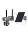 4G/WiFi Solar Outdoor Camera 2K Dual Lens 360&deg; View 10x Zoom IP66
