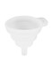 Met Lux 1.5 Ounce Collapsible Funnels, Set Of 5 Folding Kitchen Funnels - Durable, For Liquid And Powder Transfer, White Silicone Water Bottle Funnels, Fill Jars Or Bottles,