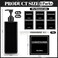 Tanlade 6 Pcs Shampoo Pump Bottles 16 oz, Rectangular, Black