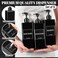 Tanlade 6 Pcs Shampoo Pump Bottles 16 oz, Rectangular, Black