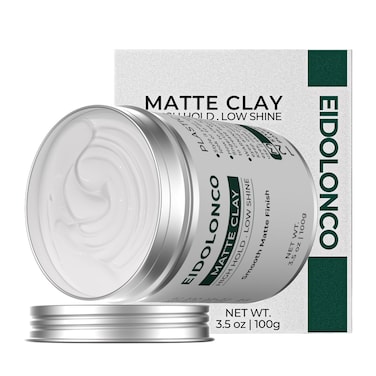 EIDOLONCO Hair Clay for Men, Strong Hold, Matte Paste, VolumeTexture