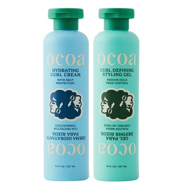 OCOA Curl CreamStyling Gel Bundle for Curly Hair, 8oz