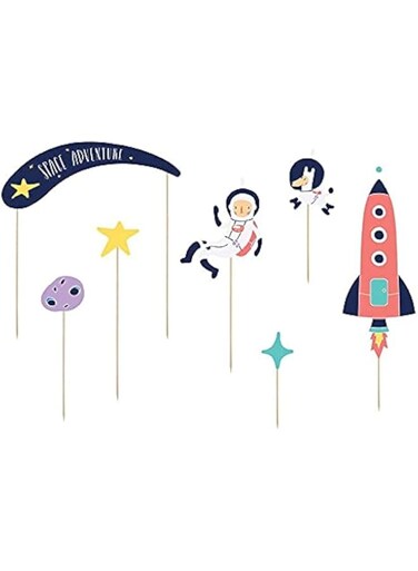 PartyDeco Space Cake Toppers