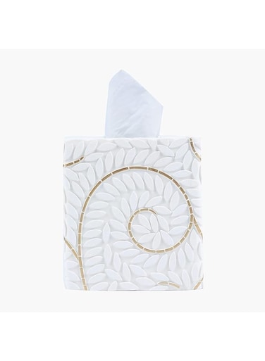 Hymmah Modern Square Tissue Box Cover Holder,Bathroom Accessories Decor Unique Design Tissue Box Cover for Bathroom Vanity Counter Tops Also Great for Bedrooms and Living Rooms