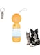 PETSARY 2 in 1 Food and Water bottle with One Piece Pet ID Tag - Multifunctional Leak-Proof Design &amp; Portable Dog Water Dispenser - Large Capacity Bottle for Outdoor, Walking, Hiking, Travel (Orange)