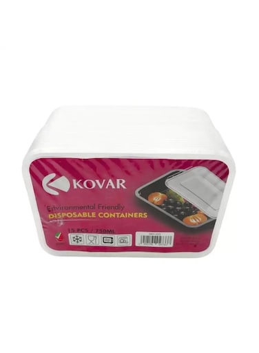 Disposable Food Box with Lid Microwavable Food Storage Container- 750ml Pack of 15pcs