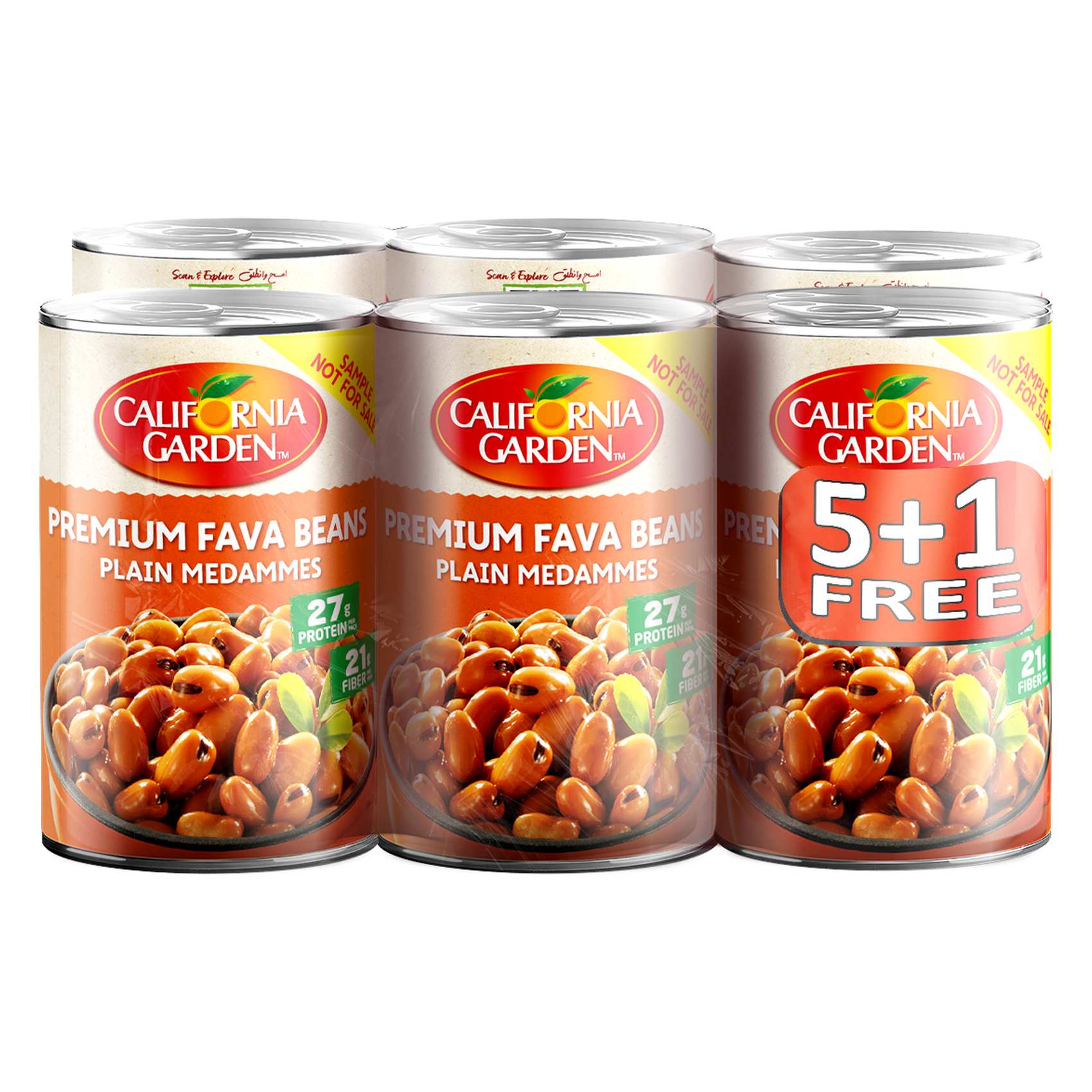 California Garden Premium Fava Beans, 450g Pack of 6