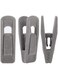 Corodo Velvet Hangers Clips 20 Pack, Grey Pants Hangers Velvet Clips, Strong Finger Clips Perfect for Thin Velvet Hangers (Grey)