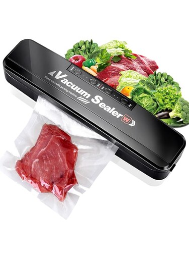 AWH Emulino Vacuum Sealer Machine Full Automatic Dry/Moist Food Precision Vacuum Sealer with 10 Precut Bags for Sous Vide and Food Storage